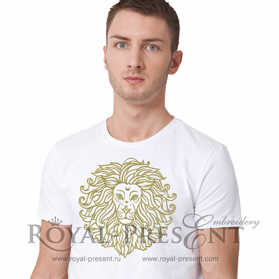 Leo Machine Embroidery Design - 2 sizes