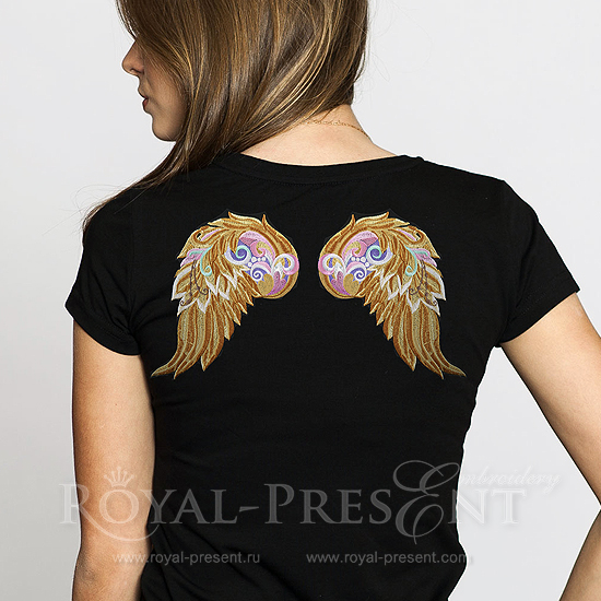 Machine Embroidery Design Decorative angel wing Machine Embroidery Design Decorative angel wing