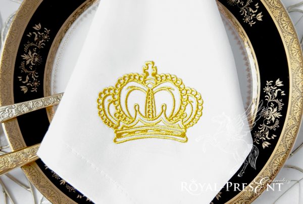 Machine Embroidery Design Royal Crown Machine Embroidery Design Royal Crown - 5 sizes