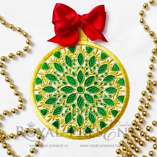 Christmas ball Machine Embroidery Design - 6 sizes