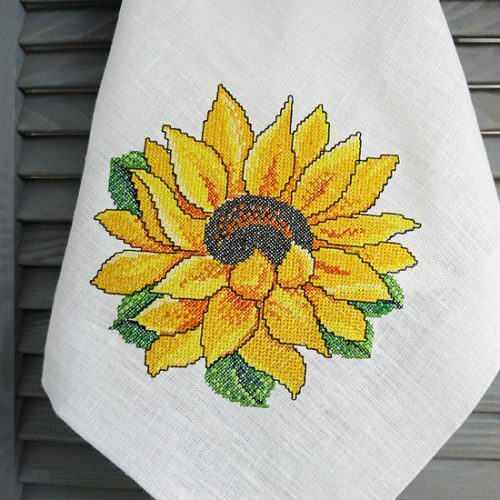Cross-stitch Machine Embroidery Design Sunflower Cross-stitch Machine Embroidery Design Sunflower