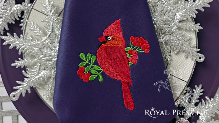 Machine Embroidery Design Red Cardinal Machine Embroidery Design Red Cardinal