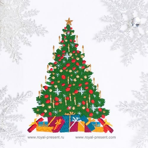 Christmas tree Machine Embroidery Design - 3 sizes Christmas tree Machine Embroidery Design