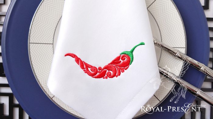 Chilli Pepper machine embroidery design