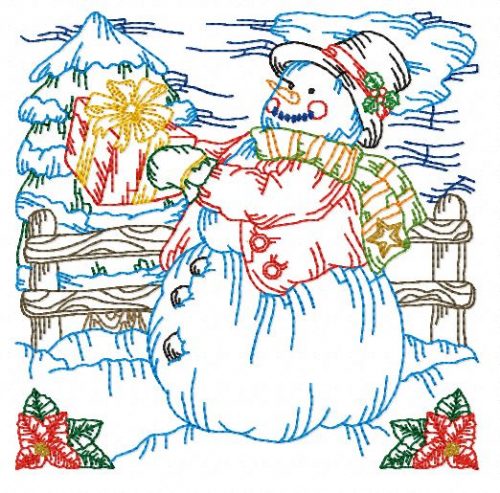 Winter fun quilt blocks embroidery designs