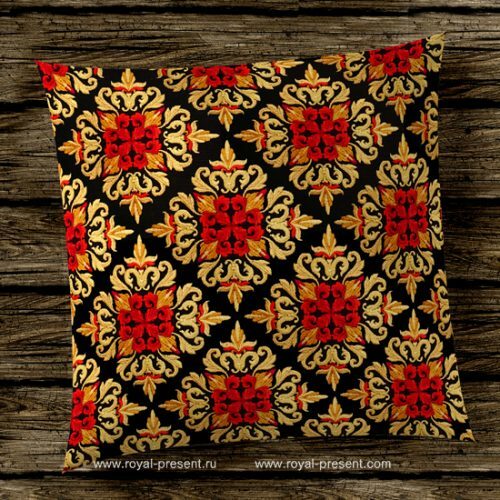 Medieval Acanthus Quilt Block Machine Embroidery Design