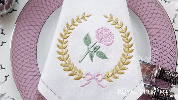 Free Machine Embroidery Design Classic Rose