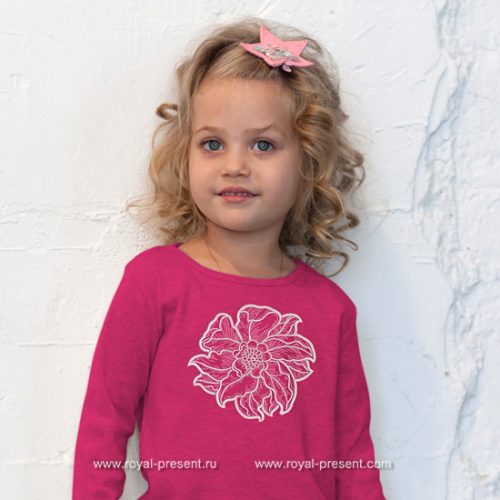 Free Machine Embroidery Design Peony Free Machine Embroidery Design Peony