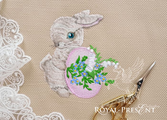 Cute Easter Bunny Embroidery Design Cute Easter Bunny Embroidery Design
