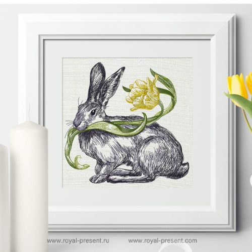 Machine Embroidery Design Spring Bunny Machine Embroidery Design Spring Bunny