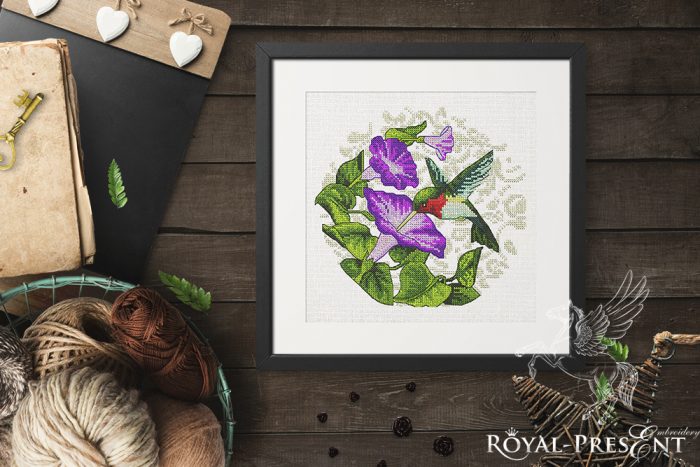 Hummingbird Cross-stitch Machine Embroidery Design Hummingbird Cross-stitch Machine Embroidery Design