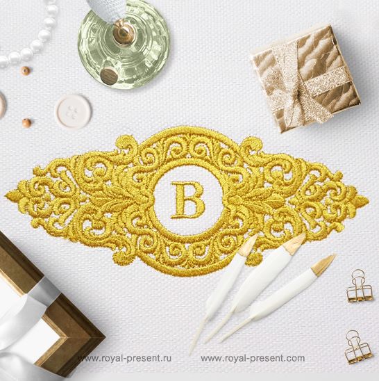 Machine Embroidery Design Baroque Ornate frame Machine Embroidery Design Baroque Ornate frame