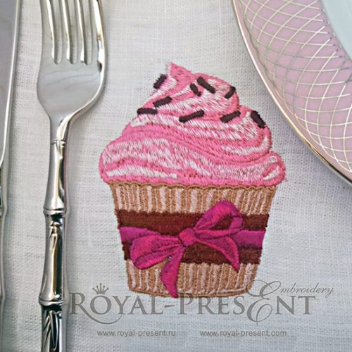 Machine Embroidery Design Cupcake