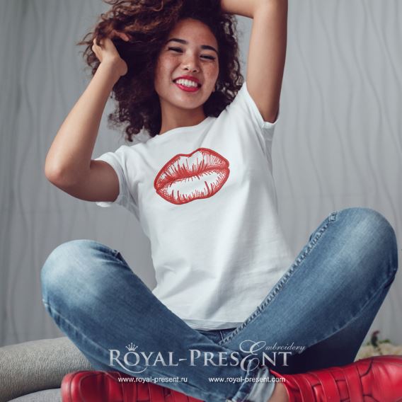 Lips Machine Embroidery Design Lips Machine Embroidery Design