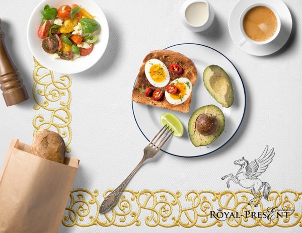 Ornate Border Free Machine Embroidery Design - 2 sizes