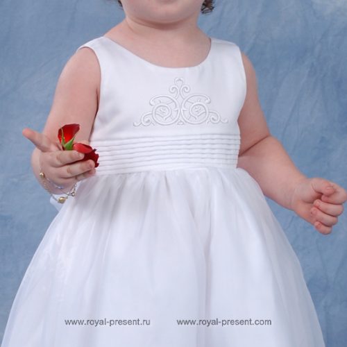 Heirloom christening embroidery design