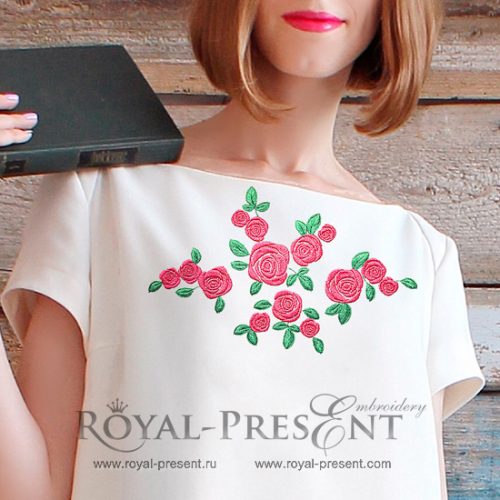 Roses Machine Embroidery Designs Set Roses Machine Embroidery Designs Set