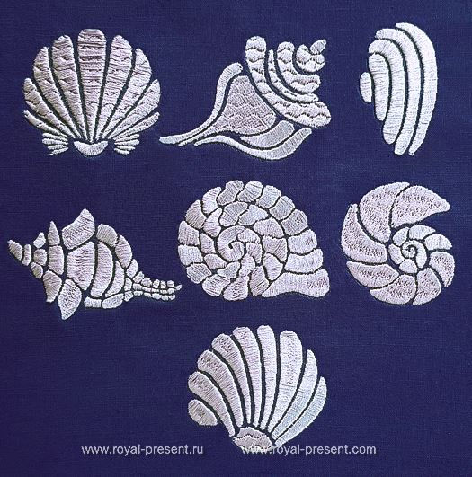 Mini Seashells Machine Embroidery Designs Mini Seashells Machine Embroidery Designs