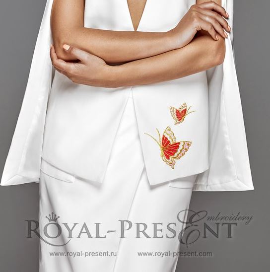 Machine Embroidery Design Elegant Butterfly - 2 sizes Machine Embroidery Design Elegant Butterfly - 2 sizes