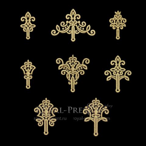 Rococo Buttonholes Machine Embroidery Designs