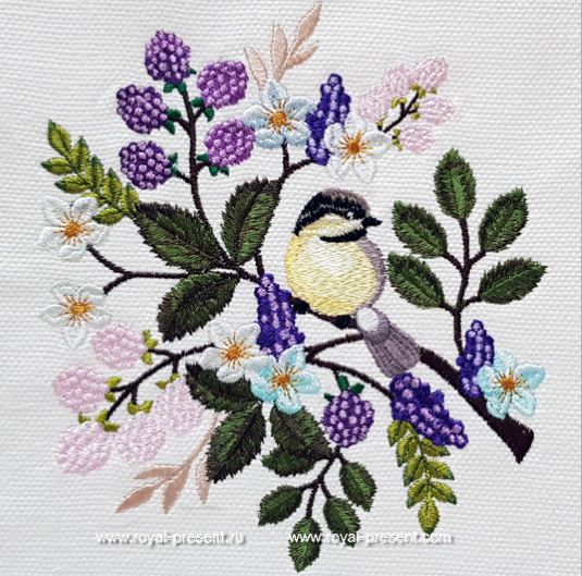 Titmouse Machine Embroidery Design