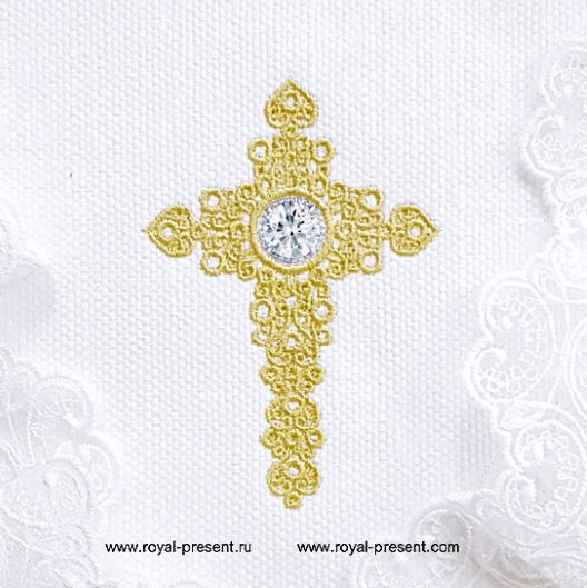 Machine embroidery design Jewelry Cross with Crystal Machine embroidery design Jewelry Cross with Crystal