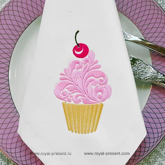 Cupcake Machine Embroidery Design