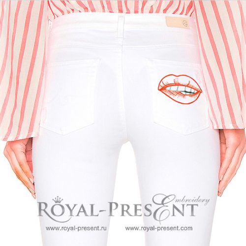Lips Free Machine Embroidery Design Lips Free Machine Embroidery Design