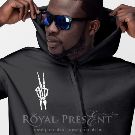 Skeleton hand free Machine Embroidery Design