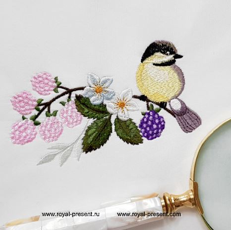 Titmouse Machine Embroidery Pattern Titmouse Machine Embroidery Pattern