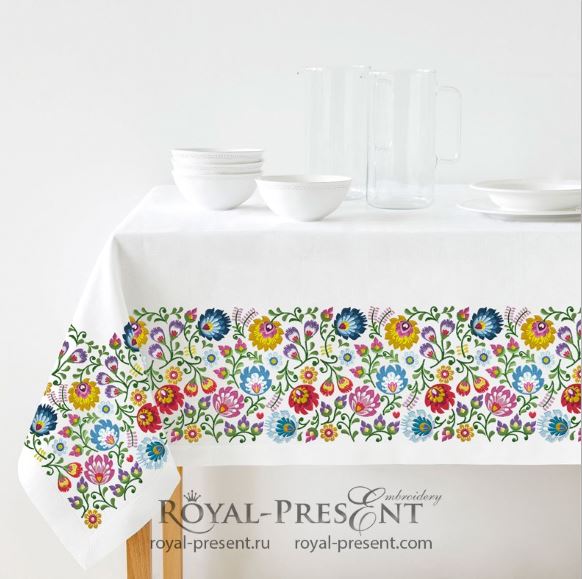 Polish Folk Art machine embroidery design - 2 sizes