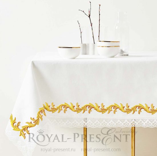 Two Gold leaves elements Machine Embroidery Designs Two Gold leaves elements Machine Embroidery Designs