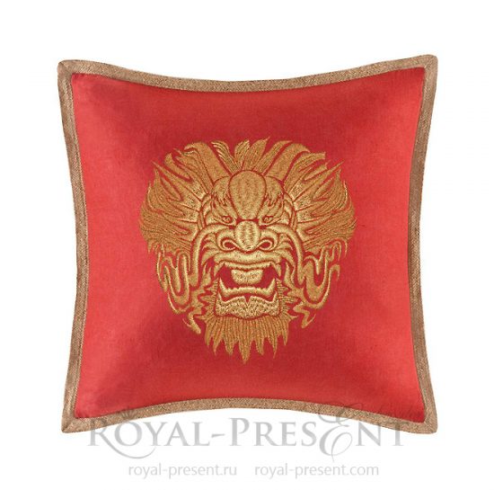 Machine embroidery design Traditional Asian Dragon