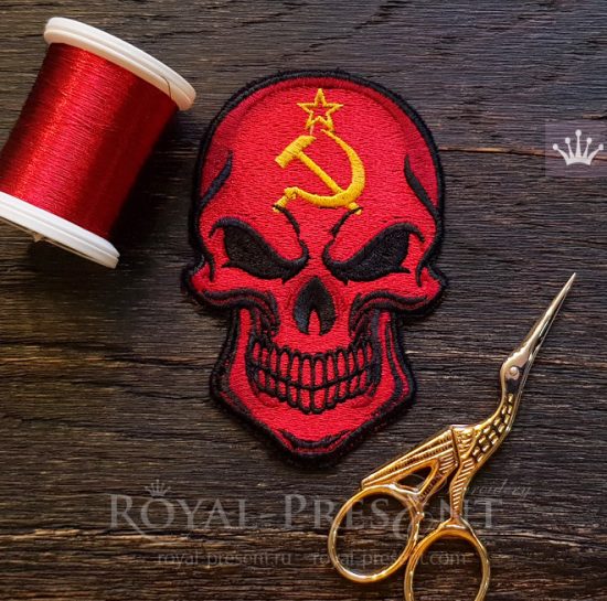 Marxist symbol Skull Machine Embroidery Design Marxist symbol Skull Machine Embroidery Design