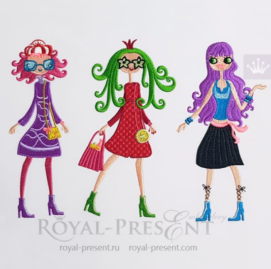 Fashion Girls Machine Embroidery Designs Fashion Girls Machine Embroidery Designs