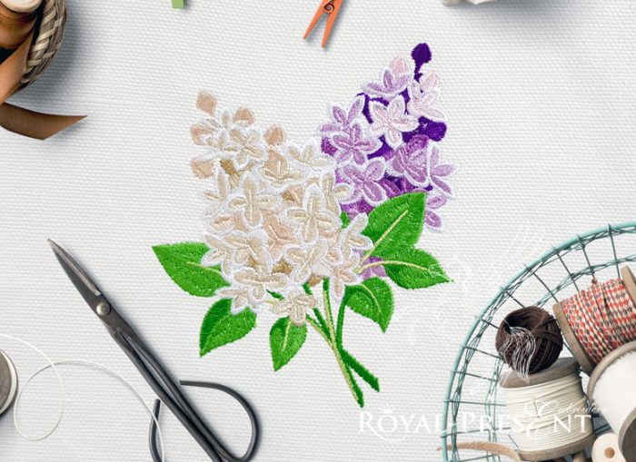 Lilac Branch Machine Embroidery Design Lilac Branch Machine Embroidery Design