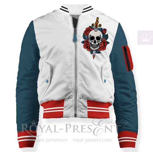 Tattoo Skull Machine Embroidery Design