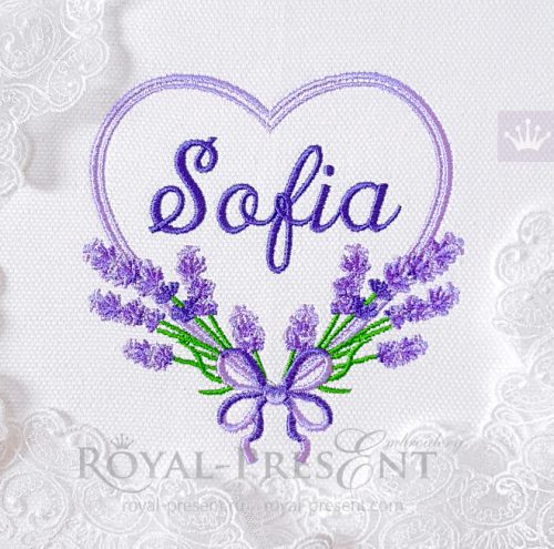 Fragrant lavender heart Machine Embroidery Design Fragrant lavender heart Machine Embroidery Design