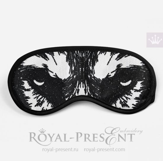 ITH Machine Embroidery Design Sleep Mask Wolf ITH Machine Embroidery Design Sleep Mask Wolf
