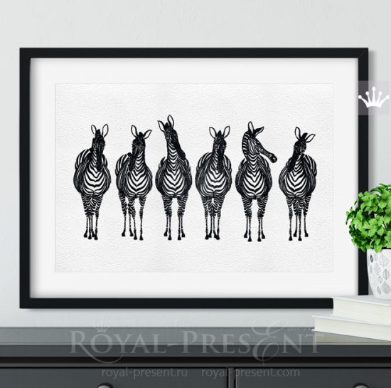 Zebras Machine Embroidery Designs