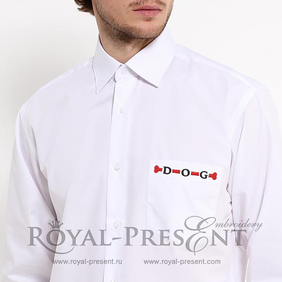 Free Machine Embroidery Design Dog inscription