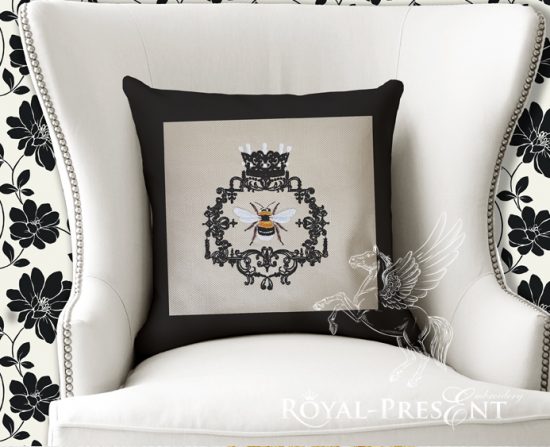 Queen Bee machine embroidery design