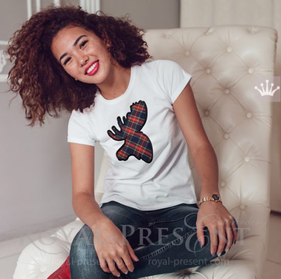 Elk Head Applique machine embroidery design Elk Head Applique machine embroidery design