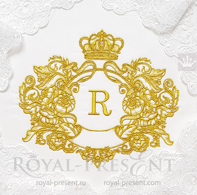 Luxury Baroque Frame Machine Embroidery Design