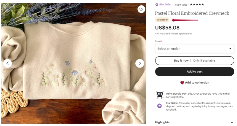 Research bestsellers of a particular product