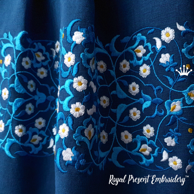 Eastern border Machine Embroidery Design - 3 sizes