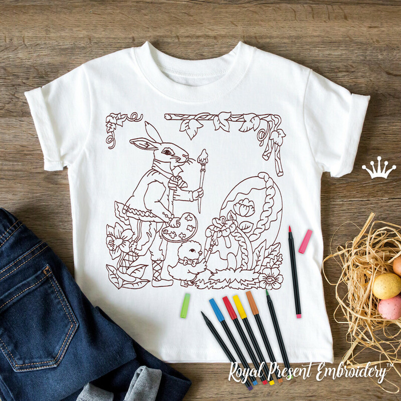 Easter Bunny Free Machine Embroidery Design Easter Bunny Free Machine Embroidery Design