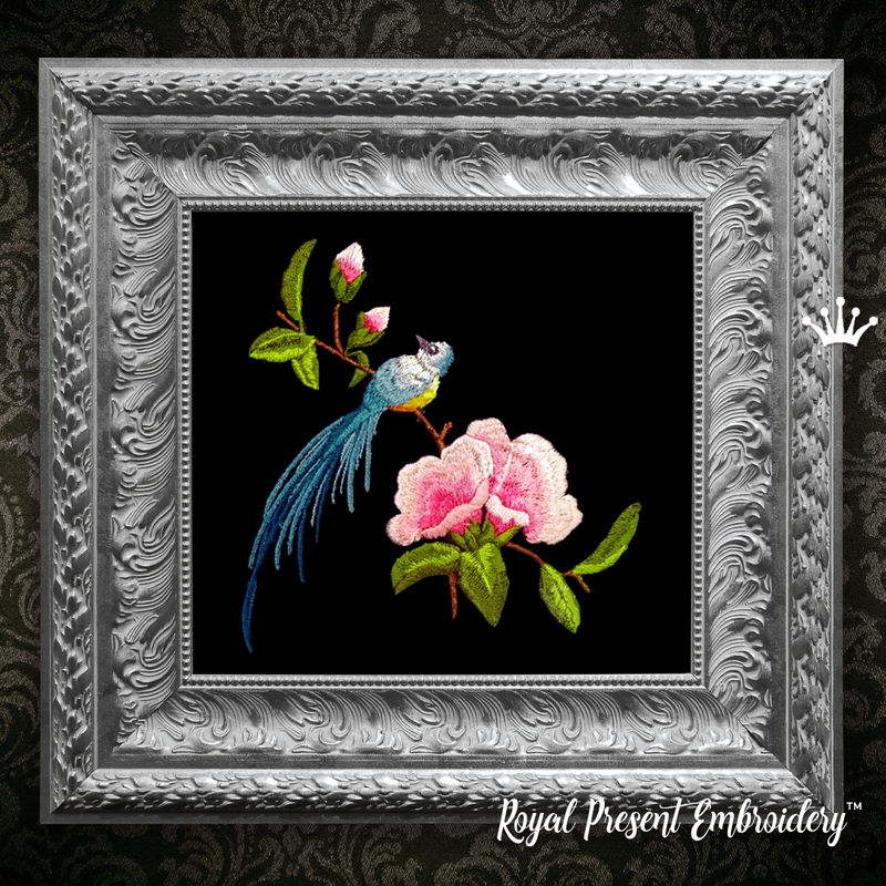 Long stitch machine embroidery design Beautiful Bird Long stitch machine embroidery design Beautiful Bird