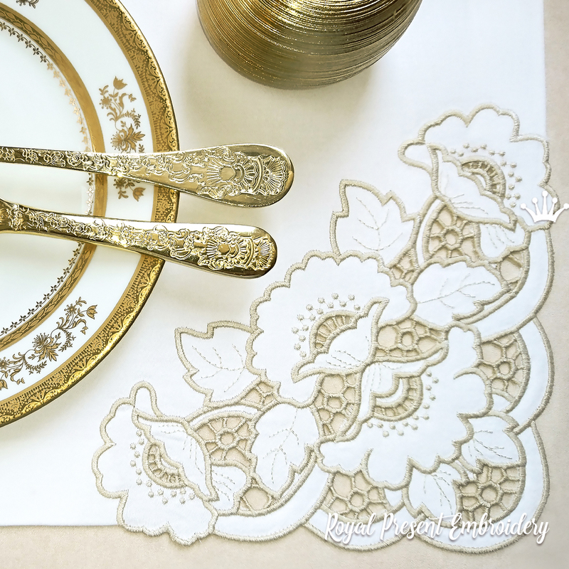 Richelieu Corner Machine Embroidery Design Richelieu Corner Machine Embroidery Design